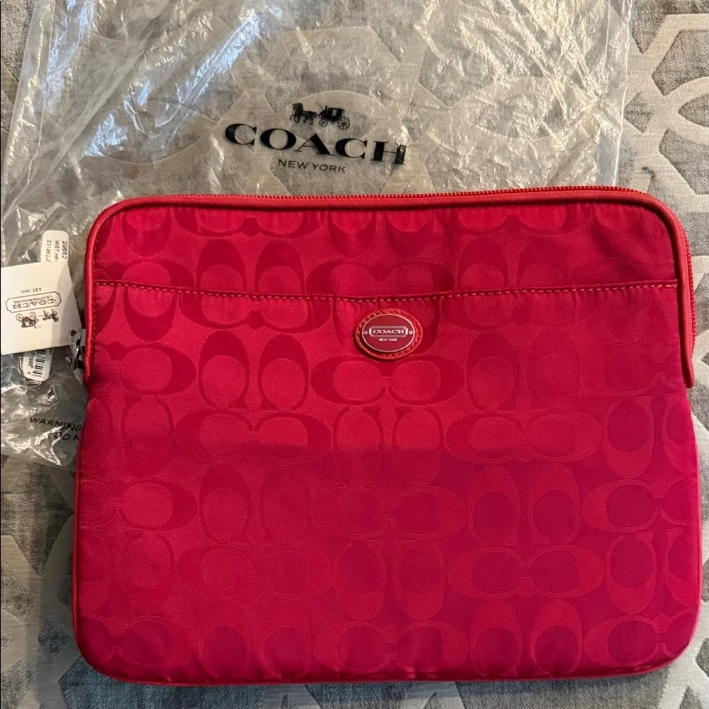 Coach Vibrant Red Tech Sleeve